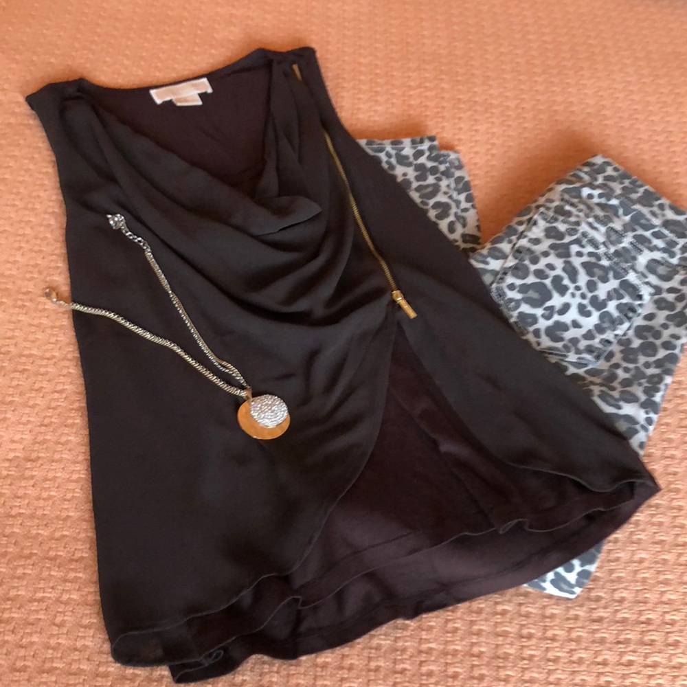 Michael Michael Kors p.m. sleeveless brown top